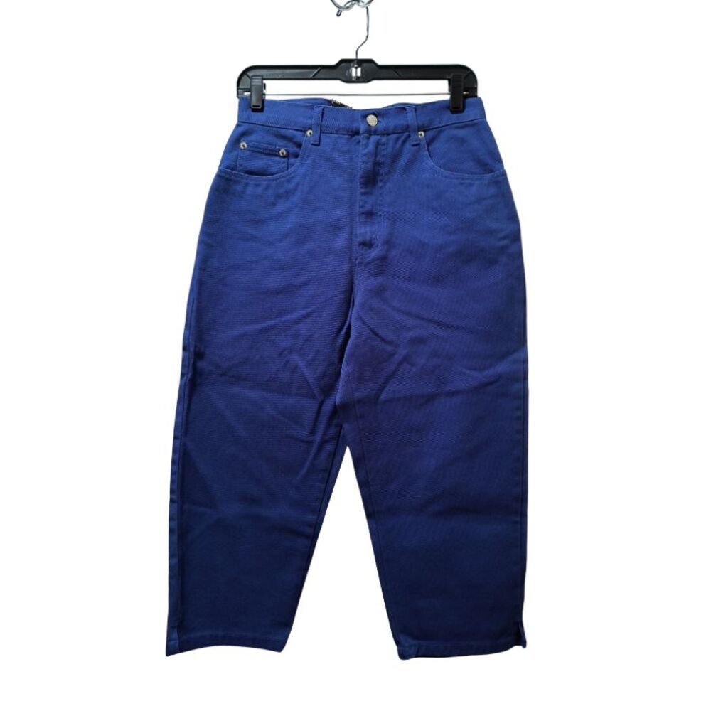 Vintage 90’s Bill Blass Jeanswear Easy Fit Capri Women’s 8 Royal Blue 28x21 New